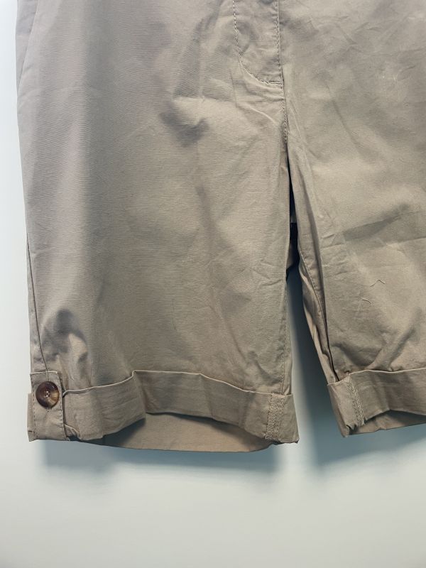 Taupe cotton shorts
