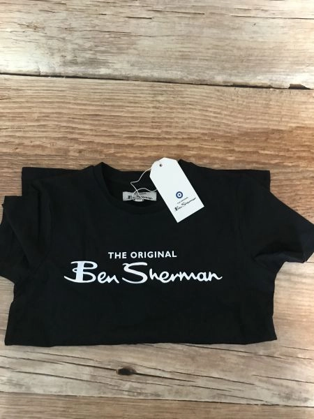 Ben Sherman Black Short Sleeve Logo Print T-Shirt