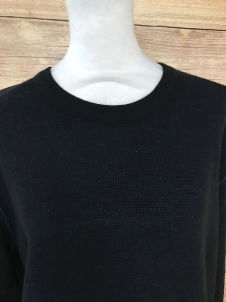 Replay Two Tone Black and Blue Long Sleeve Jumper