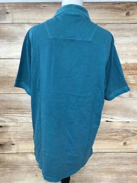 Replay Turquoise Polo Shirt with Contrast Buttons
