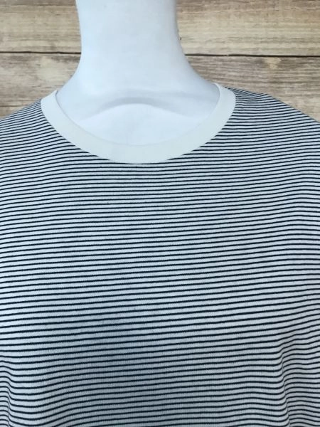 Joules Black and White Stripe Long Sleeve Top