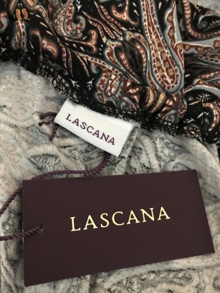 Lascana Black and Floral Design High Tie Neck Dress