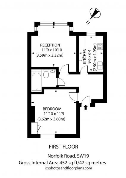 1 bedroom flat, 20a Norfolk Road London