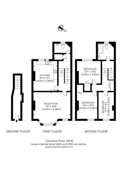 3 bedrooms flat, 40b Geraldine Road London