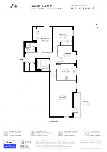 3 bedrooms apartment, 4 Tavistock Road Croydon