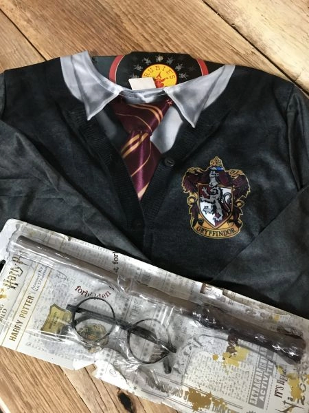 Kids Harry Potter Gryffindor Jumper and Shirt Top with Glasses and Wand