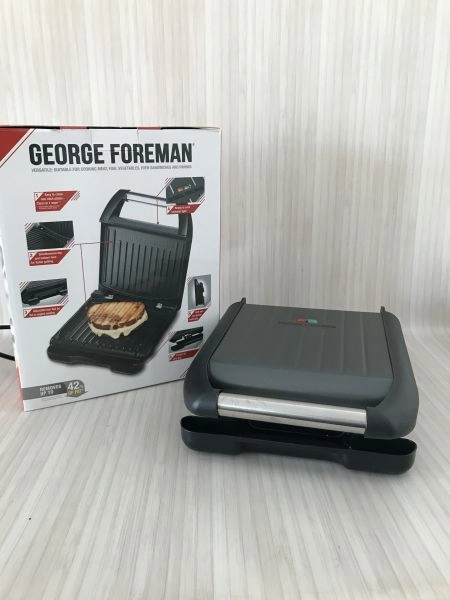 George Foreman Small Grey Steel Grill