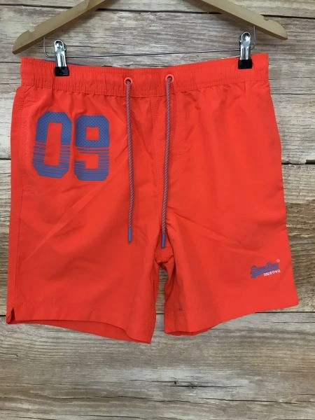 Superdry Neon Orange Water Polo Swim Shorts