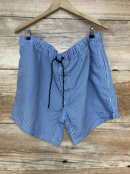 Joules Blue Striped Heston Swim Shorts
