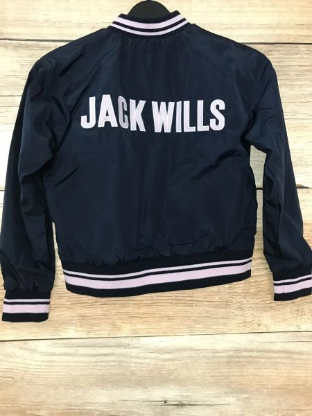 Jack Wills Navy and Pink Zip Up Jacket