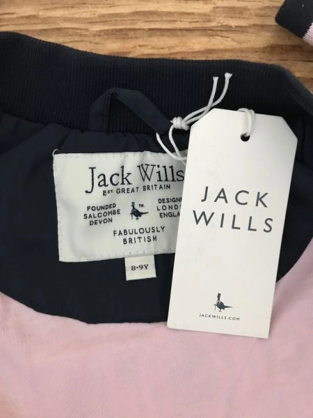 Jack Wills Navy and Pink Zip Up Jacket