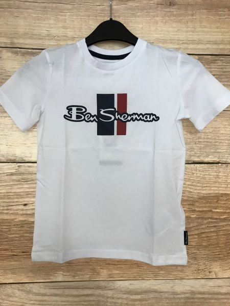 Ben Sherman White Mod Outline Logo T-shirt