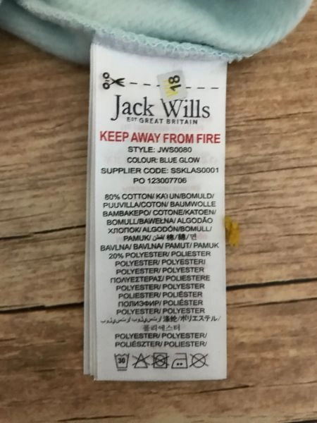 Jack Wills Teal Outline Logo Hoodie