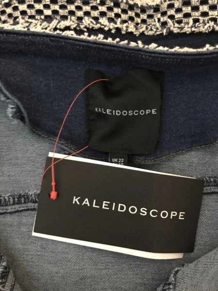 Kaleidoscope Blue Fringe Denim Jacket
