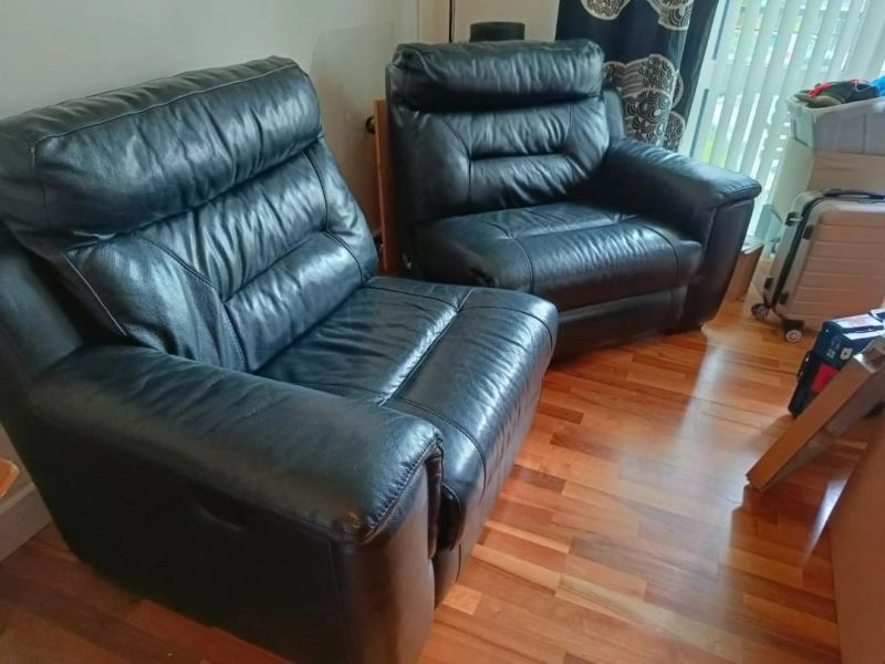 Leather sofa needs a new home