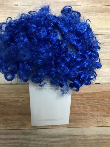 Adult Blue Curly Wig