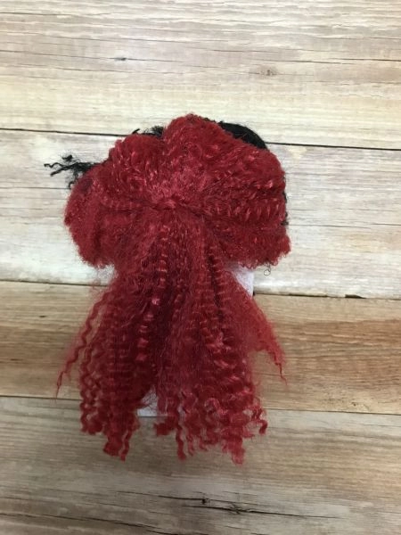 Adults Jesterina Black and Red Curly Wig