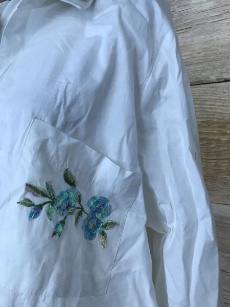 Together White Shirt with Embroidery