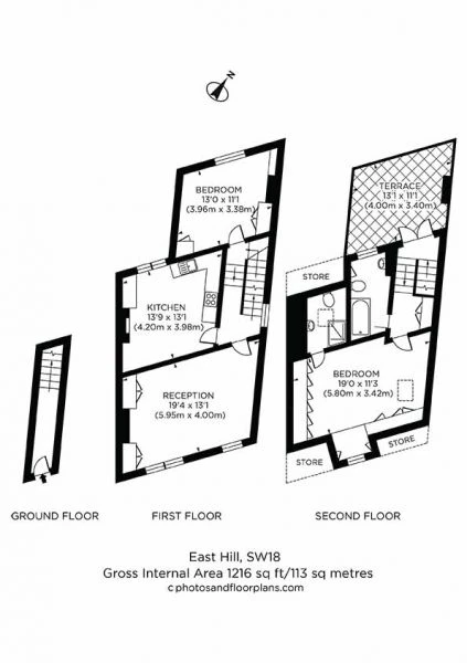 2 bedrooms flat, 74c East Hill London