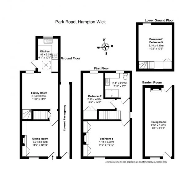 3 bedrooms house, 72 Park Road Hampton Wick Kingston Upon Thames
