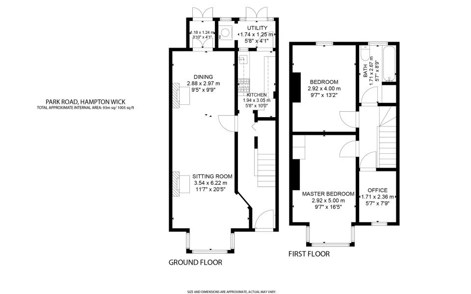 3 bedrooms house, 48 Park Road Hampton Wick Kingston Upon Thames