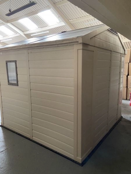 Keter Plastic Garden Storage Shed 8ft x 8ft [with a Keter Integral Base Floor]