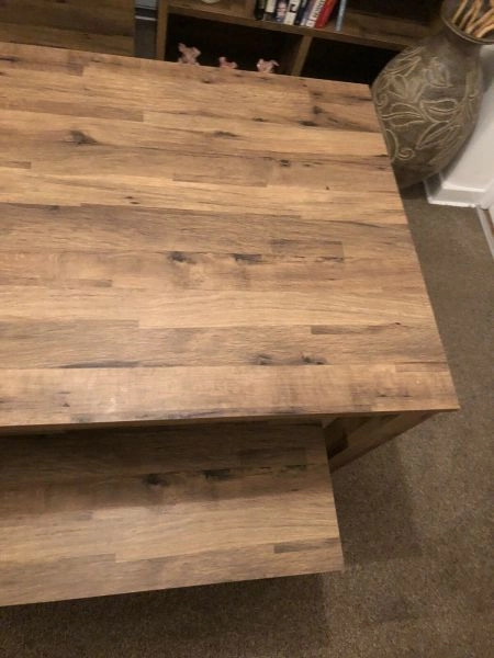 Beautiful NEXT Solid Dark Wood DiningTable & 2 Matching Benches