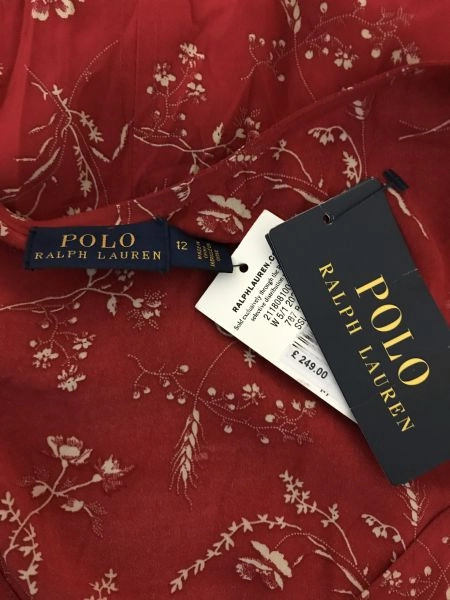 Polo Ralph Lauren Red Floral Print Summer Dress