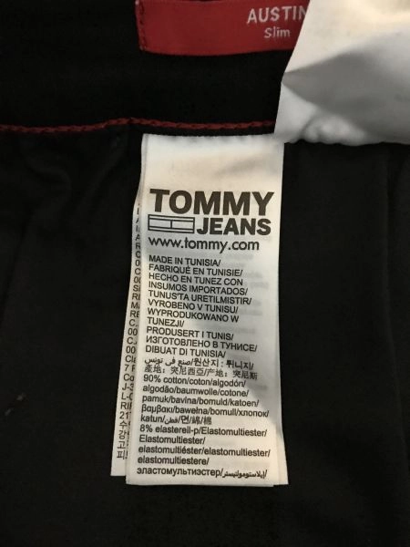 Tommy Jeans Black Austin Slim Tapered Stretch Jeans
