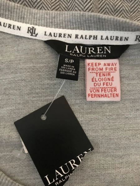 Ralph Lauren Grey Thin Material Long Sleeve Top