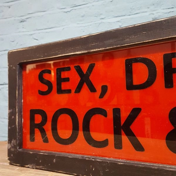 Large Illuminated 'SEX, DRUGS & ROCK & ROLL' Sign - Electric