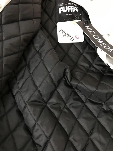 Nicomede Puffa White and Black Quilted Lined Jacket