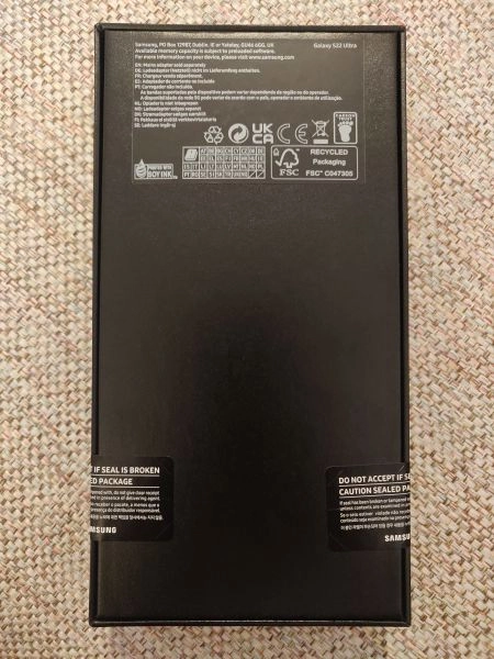 Unopened brand new Phantom Black Samsung S22 Ultra 5G 128GB phone