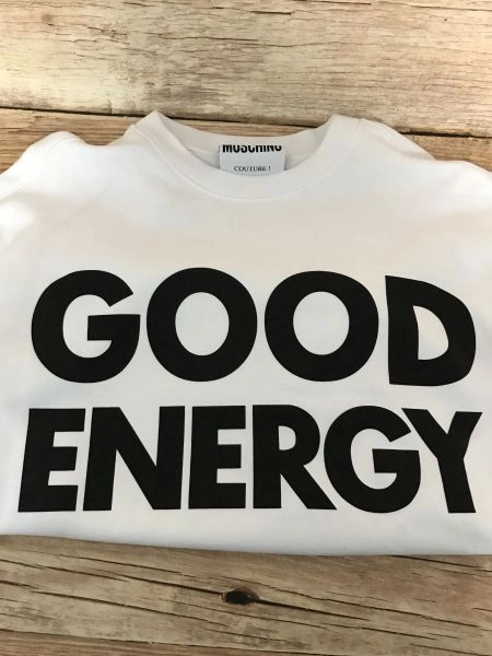 Moschino White Good Energy Sweatshirt