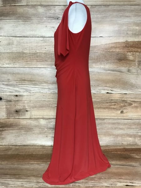 Ralph Lauren Red Grecian Style Evening Gown