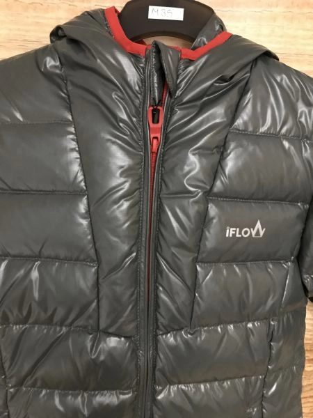iFlow Diamond Series Grey and Red Quilted Puffer Jacket