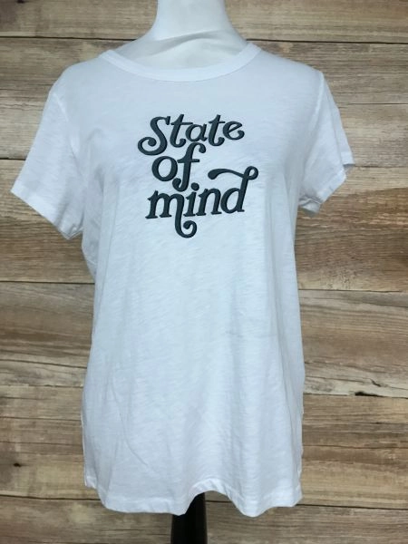 Rag and Bone White 'State of Mind' Short Sleeve T-Shirt