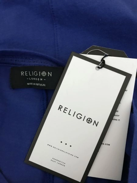 Religion Bright Blue Logo Print T-shirt