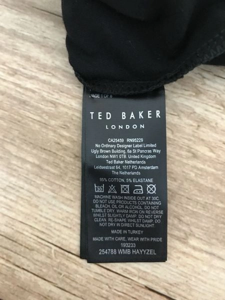 Ted Baker Black Square Neck Bodysuit