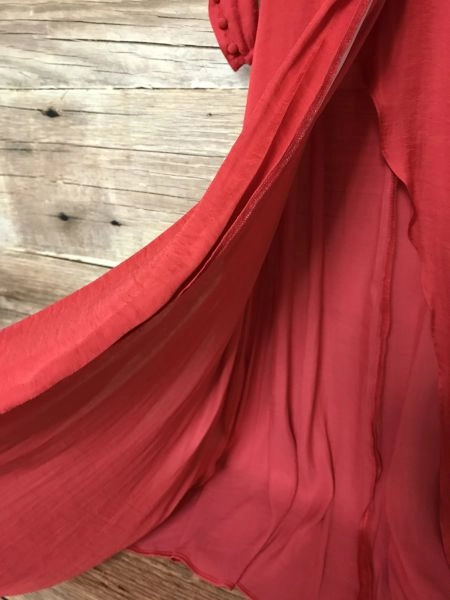 Bardot Red Wrap Style Evening Dress