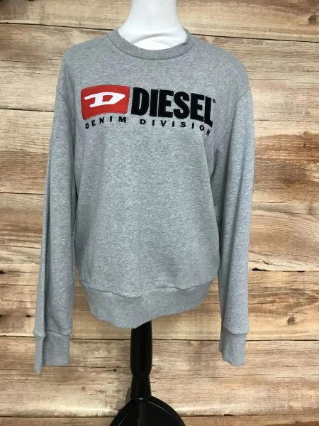 Diesel Grey Large Front Logo Sweatshirt