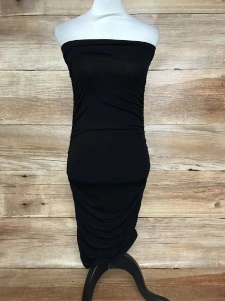 Kendall and Kylie Black Ruched Body Con Tube Dress