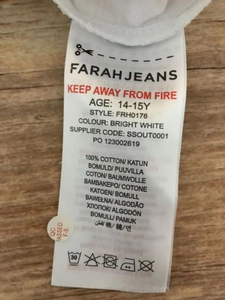 Farah Jeans White Short Sleeve T-Shirt