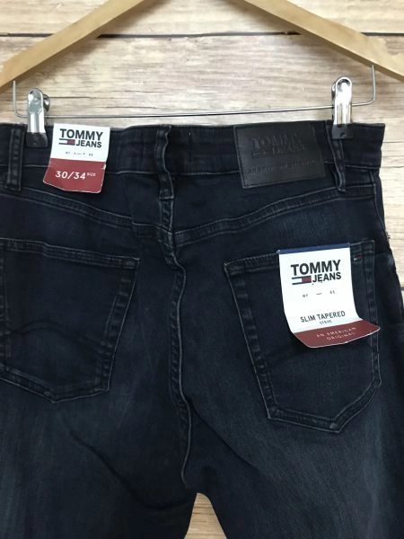 Tommy Hilfiger Black Slim Tapered Steve Jeans