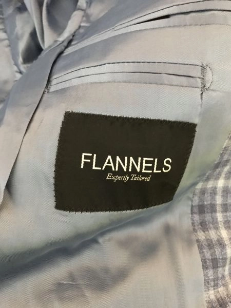 Flannels Light Blue Check Oversized Blazer