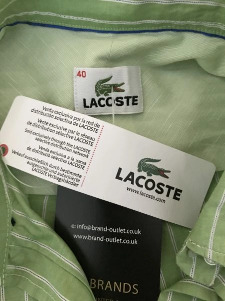Lacoste Green Striped Long Sleeve Shirt