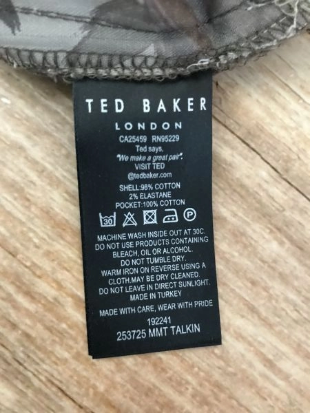 Ted Baker Pleated Herringbone Trousers