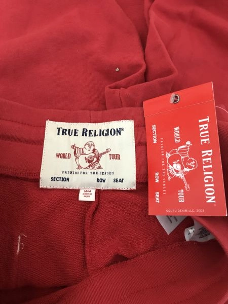 True Religion Red Classic Logo Jogging Bottoms