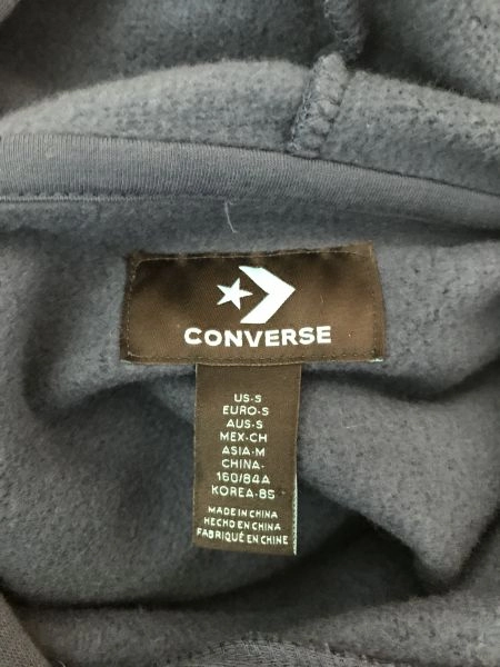 Converse Navy Classic Logo Fronted Hooded Shirt