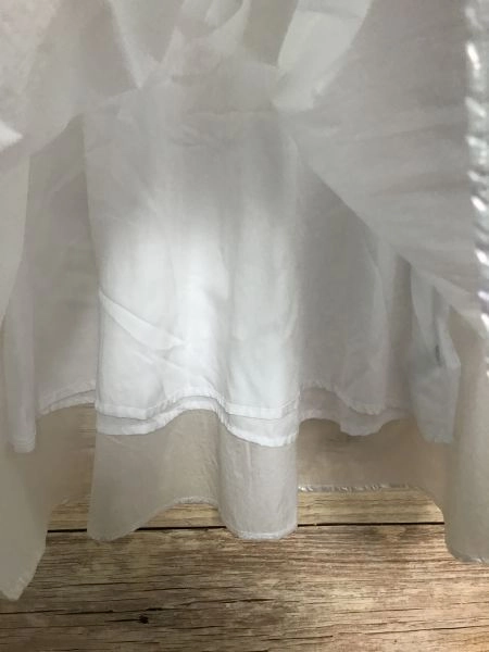 DKNY White Sleeveless Dress with Shiny Skirt